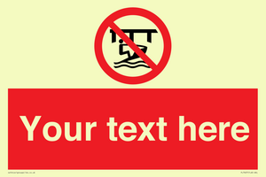 Custom Do not use watercraft in the vicinity of piers